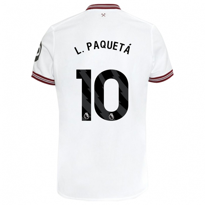 Kinderen Lucas Paqueta #10 Wit Uitshirt Uittenue 2023/24 T-Shirt