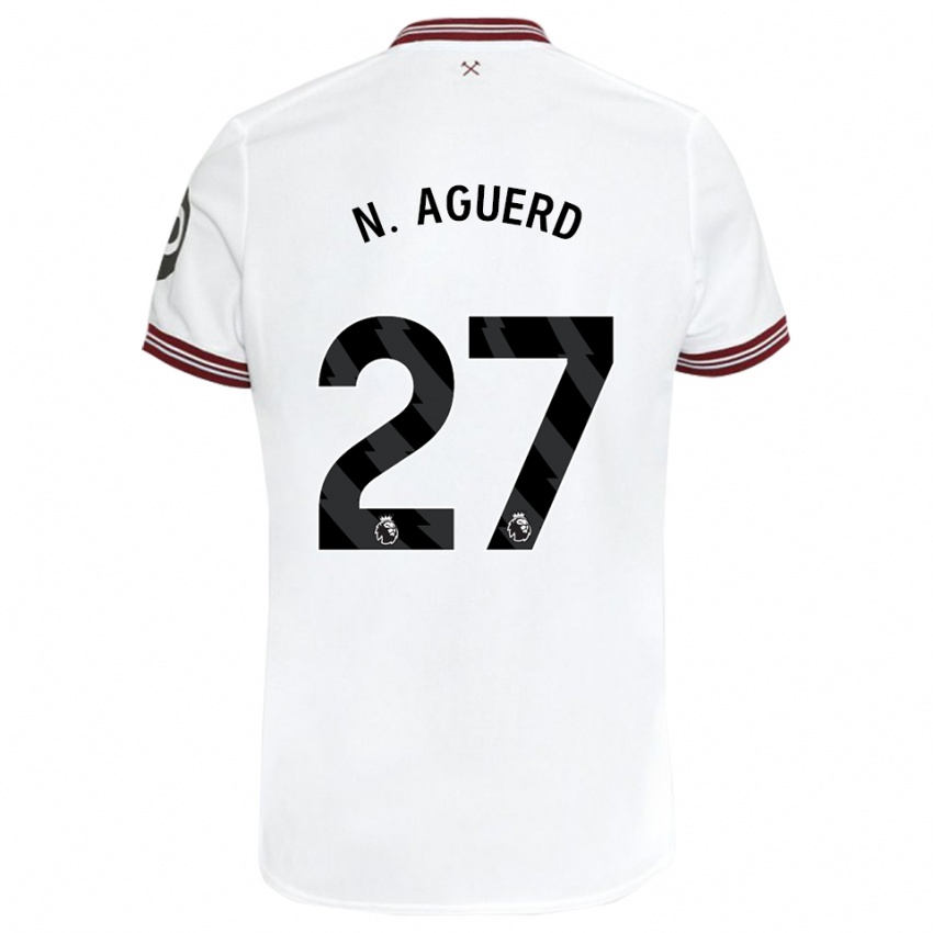 Kinderen Nayef Aguerd #27 Wit Uitshirt Uittenue 2023/24 T-Shirt