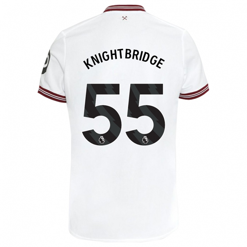 Kinderen Jacob Knightbridge #55 Wit Uitshirt Uittenue 2023/24 T-Shirt