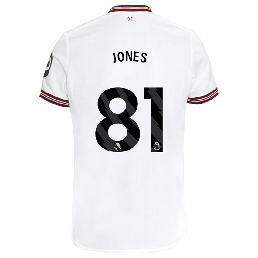 Kinderen Liam Jones #81 Wit Uitshirt Uittenue 2023/24 T-Shirt