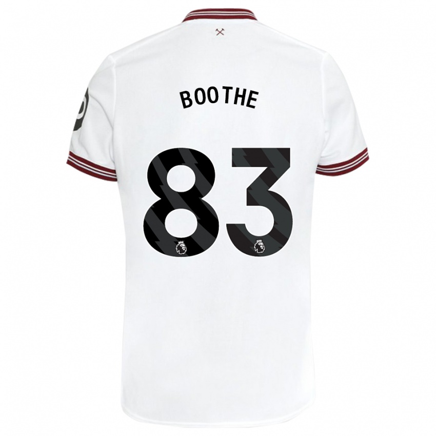 Kinderen Sebastian Boothe #83 Wit Uitshirt Uittenue 2023/24 T-Shirt