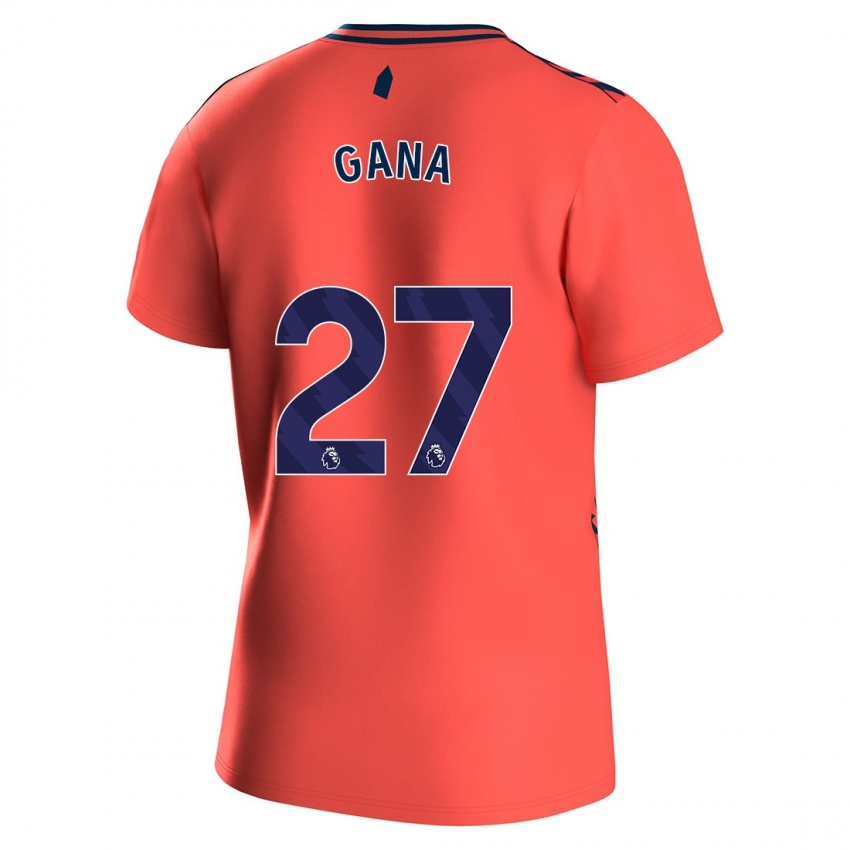 Kinderen Idrissa Gueye #27 Koraal Uitshirt Uittenue 2023/24 T-Shirt