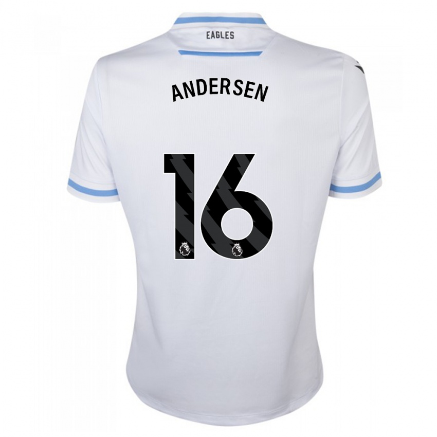 Kinderen Joachim Andersen #16 Wit Uitshirt Uittenue 2023/24 T-Shirt