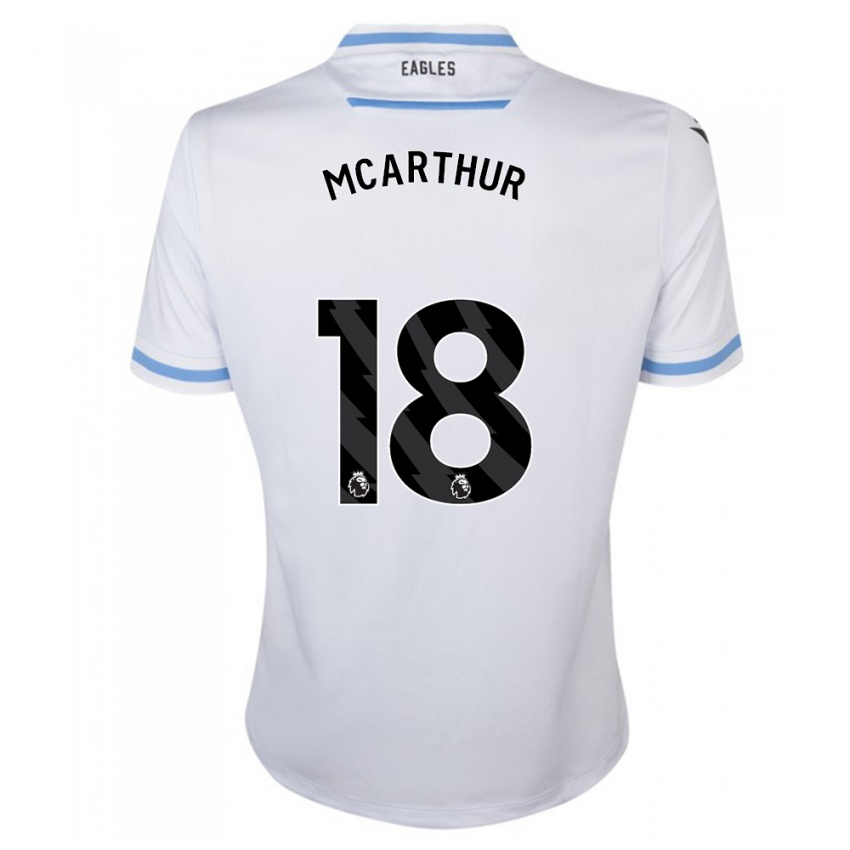 Kinderen James Mcarthur #18 Wit Uitshirt Uittenue 2023/24 T-Shirt