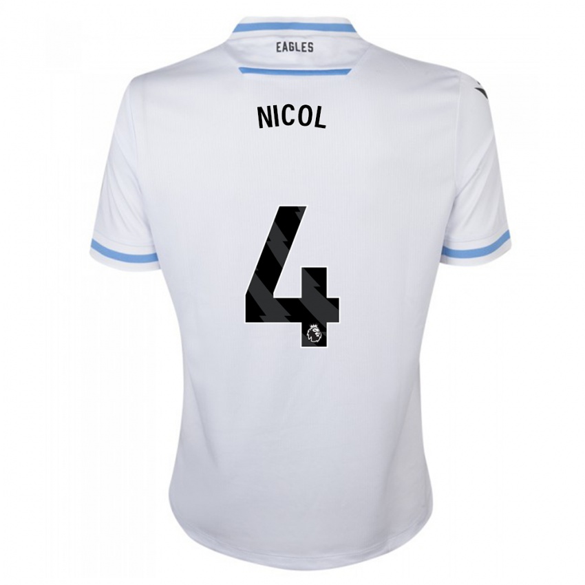 Kinderen Leigh Nicol #4 Wit Uitshirt Uittenue 2023/24 T-Shirt