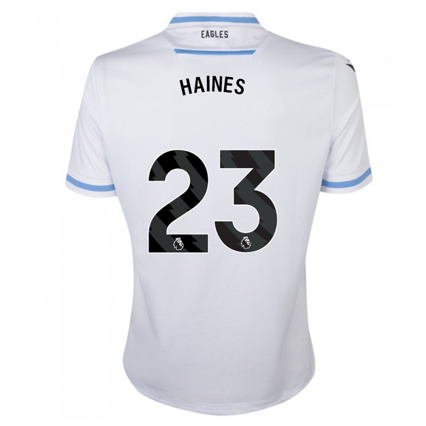 Kinderen Coral-Jade Haines #23 Wit Uitshirt Uittenue 2023/24 T-Shirt