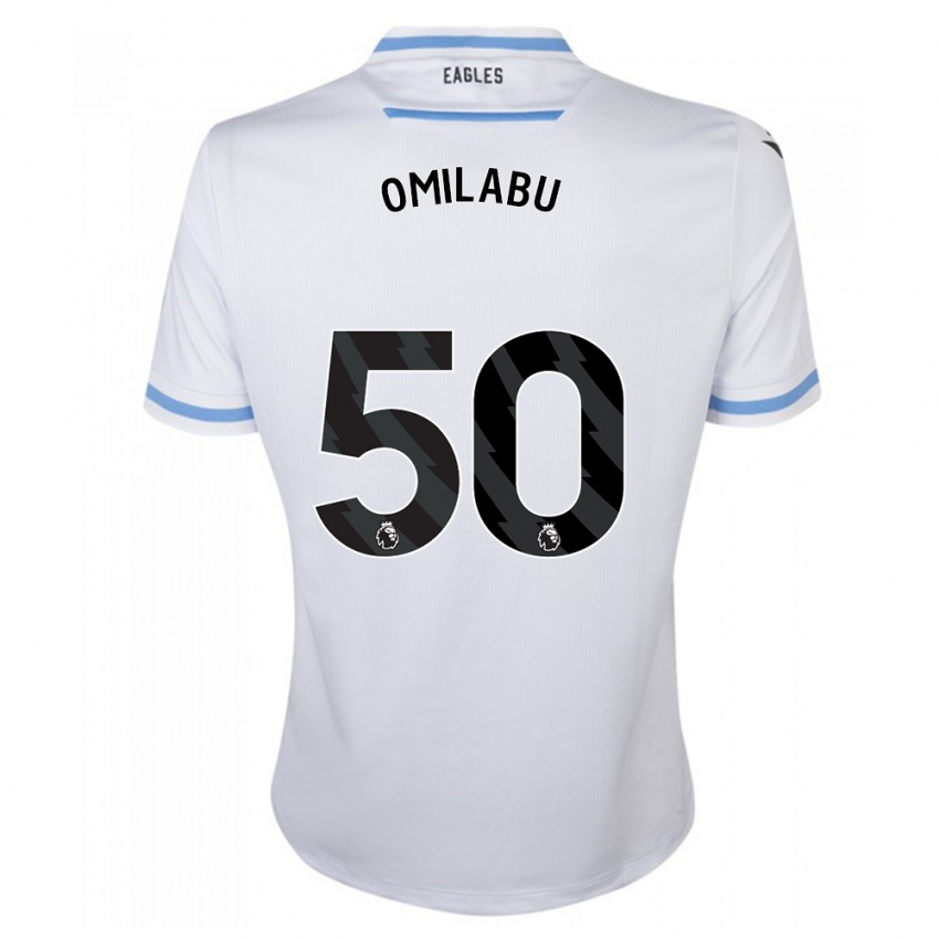 Kinderen David Omilabu #50 Wit Uitshirt Uittenue 2023/24 T-Shirt