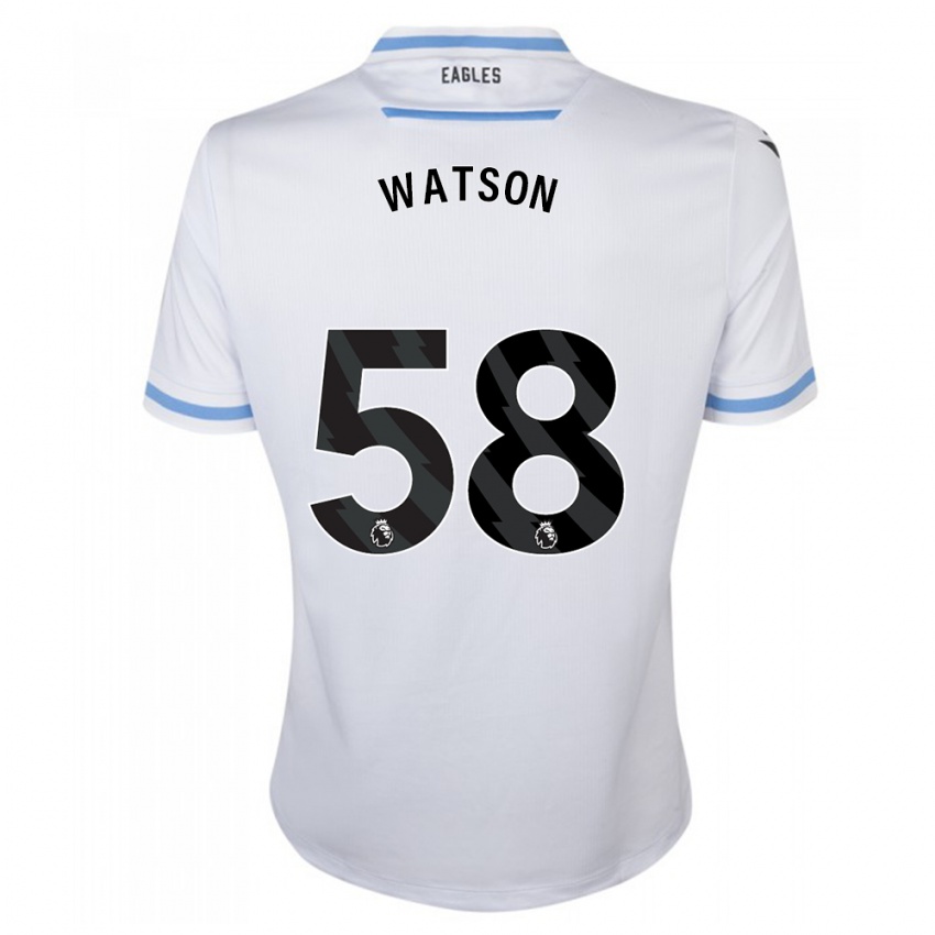 Kinderen Noah Watson #58 Wit Uitshirt Uittenue 2023/24 T-Shirt