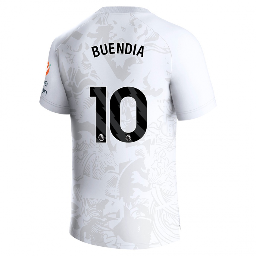 Kinderen Emiliano Buendía #10 Wit Uitshirt Uittenue 2023/24 T-Shirt