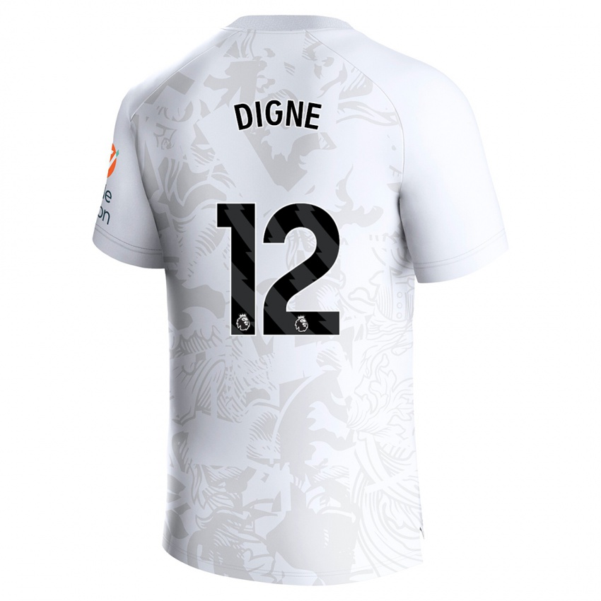 Kinderen Lucas Digne #12 Wit Uitshirt Uittenue 2023/24 T-Shirt