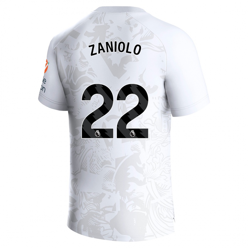 Kinderen Nicolo Zaniolo #22 Wit Uitshirt Uittenue 2023/24 T-Shirt