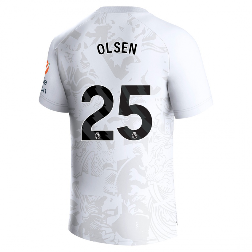 Kinderen Robin Olsen #25 Wit Uitshirt Uittenue 2023/24 T-Shirt