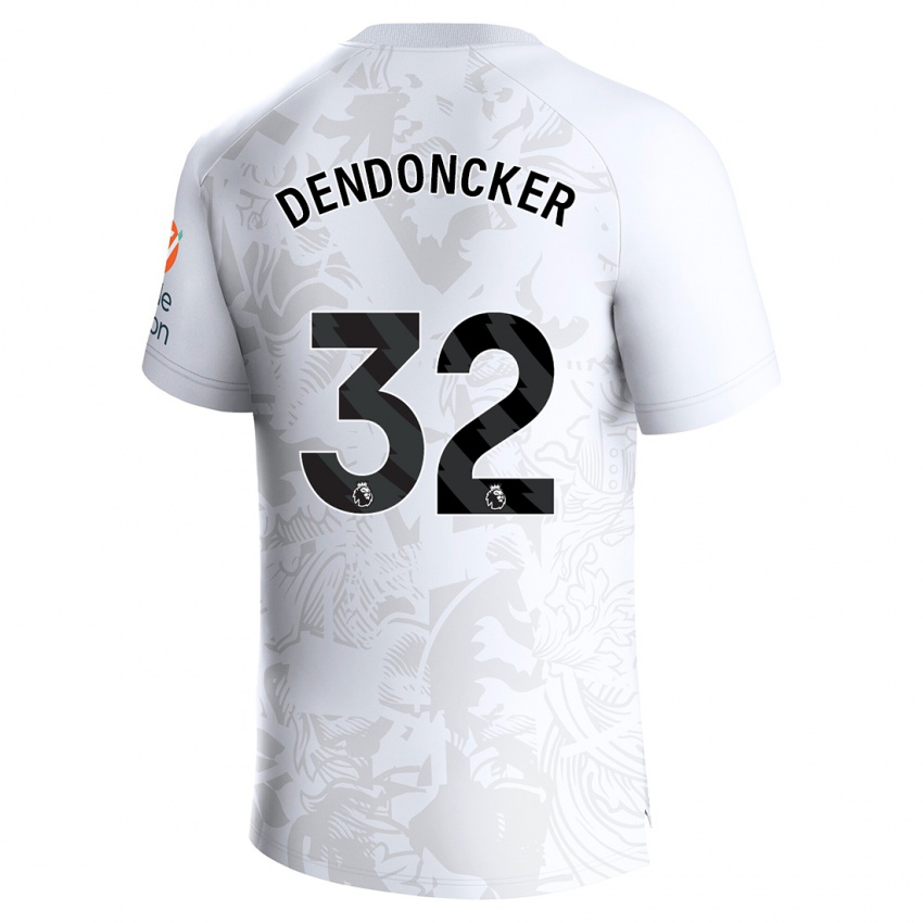 Kinderen Leander Dendoncker #32 Wit Uitshirt Uittenue 2023/24 T-Shirt