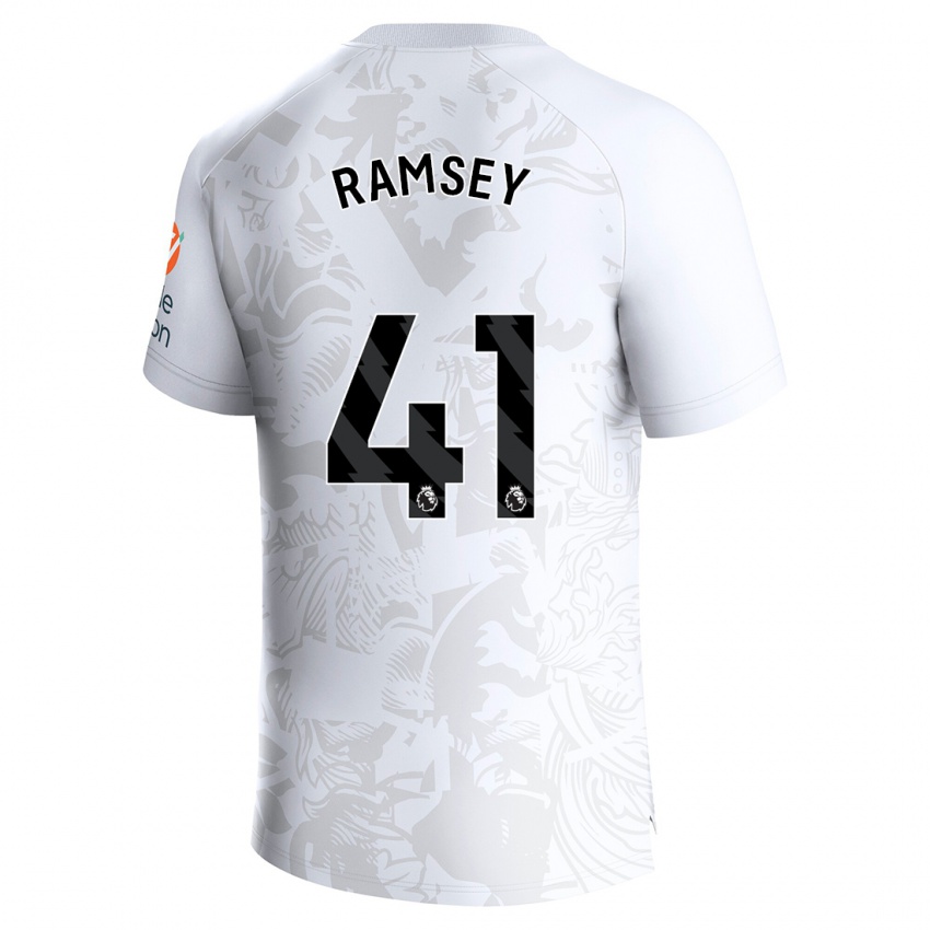 Kinderen Jacob Ramsey #41 Wit Uitshirt Uittenue 2023/24 T-Shirt