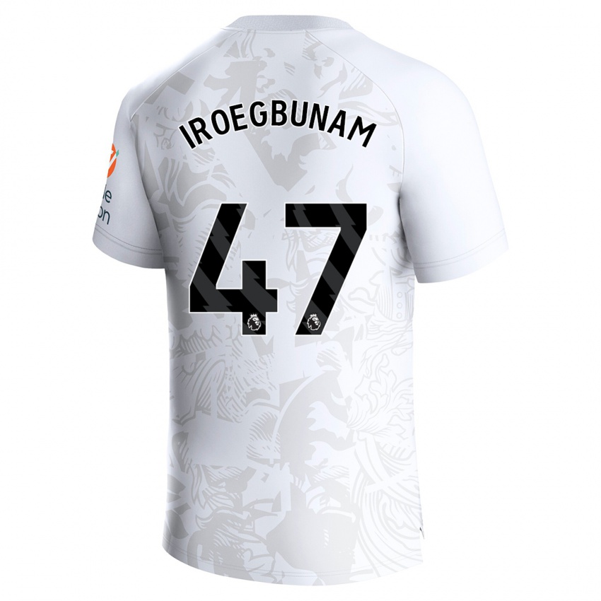 Kinderen Tim Iroegbunam #47 Wit Uitshirt Uittenue 2023/24 T-Shirt