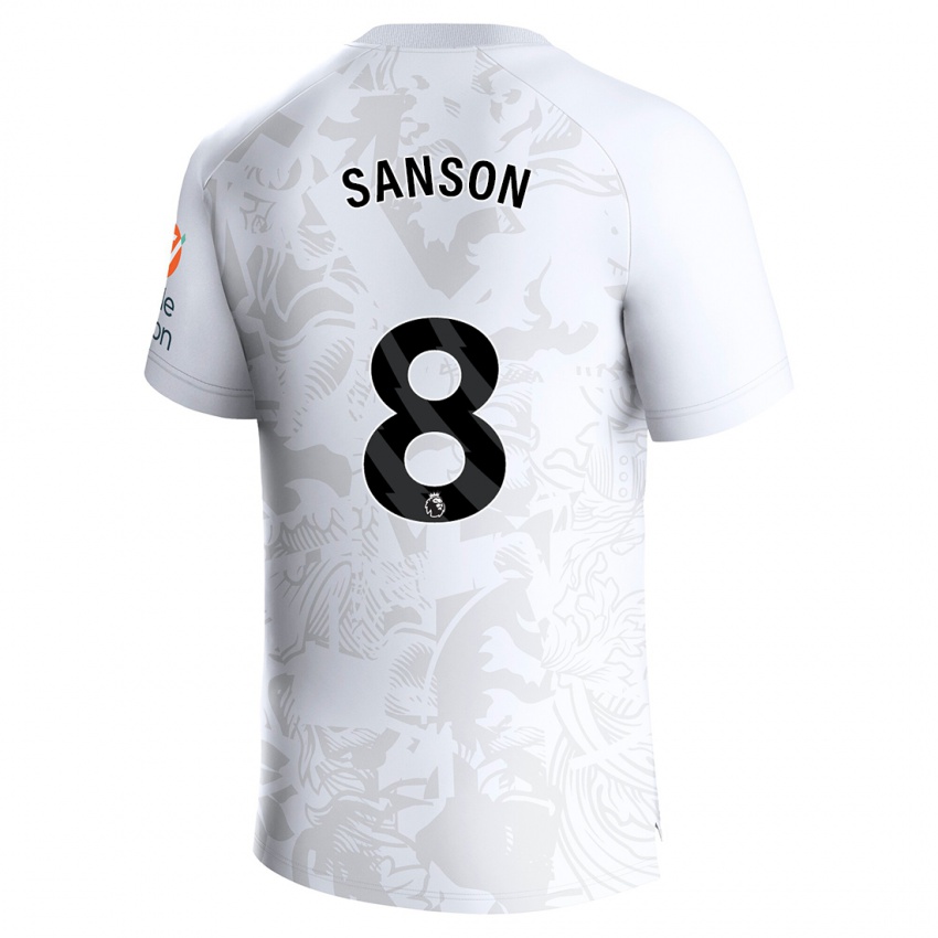 Kinderen Morgan Sanson #8 Wit Uitshirt Uittenue 2023/24 T-Shirt