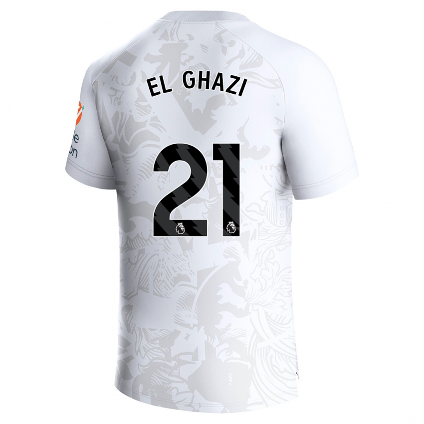 Kinderen Anwar El Ghazi #21 Wit Uitshirt Uittenue 2023/24 T-Shirt