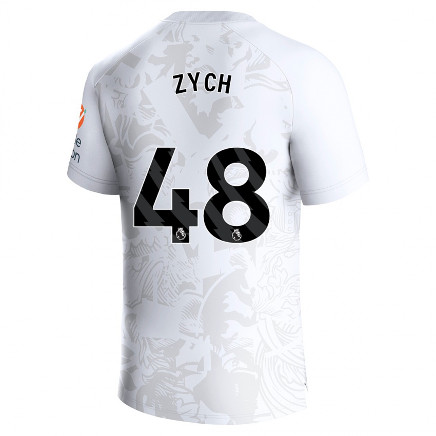 Kinderen Oliwier Zych #48 Wit Uitshirt Uittenue 2023/24 T-Shirt