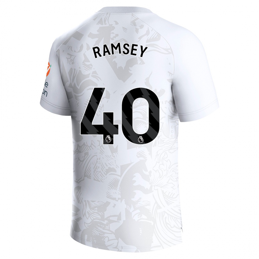 Kinderen Aaron Ramsey #40 Wit Uitshirt Uittenue 2023/24 T-Shirt