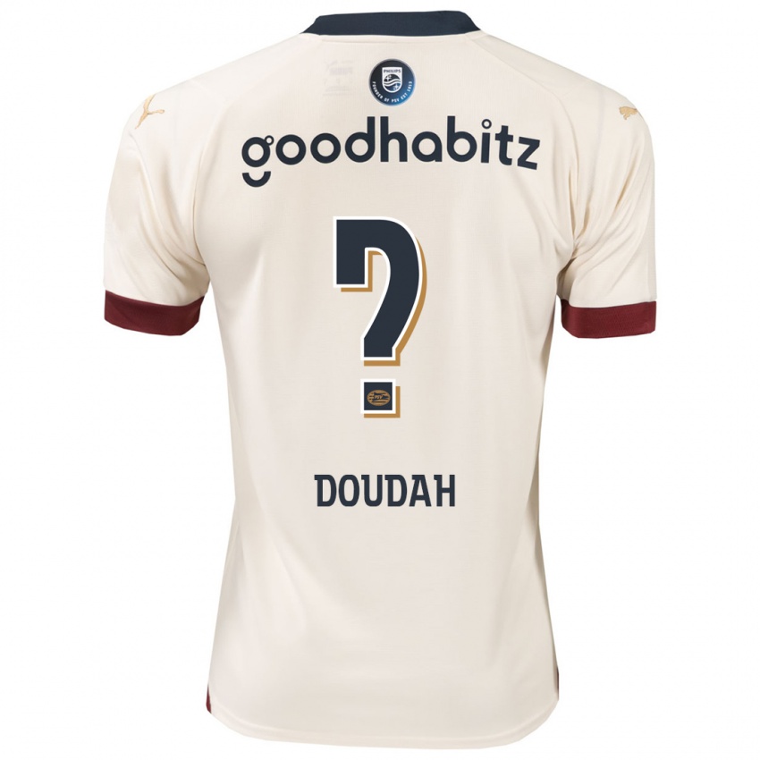 Kinderen Amin Doudah #0 Gebroken Wit Uitshirt Uittenue 2023/24 T-Shirt
