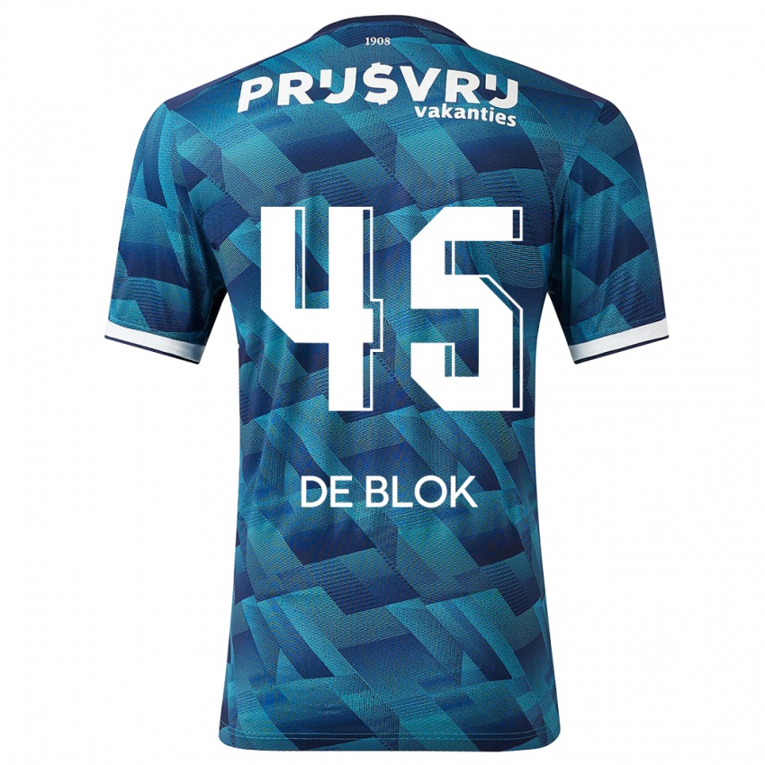 Kinderen Lars De Blok #45 Blauw Uitshirt Uittenue 2023/24 T-Shirt