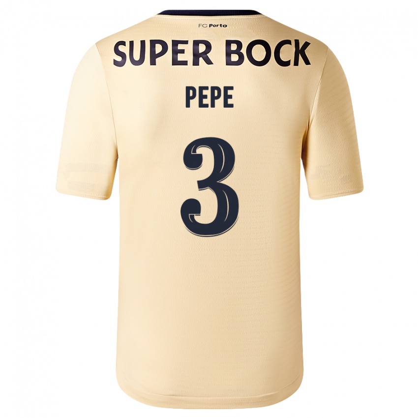 Kinderen Pepe #3 Beige-Gouden Uitshirt Uittenue 2023/24 T-Shirt