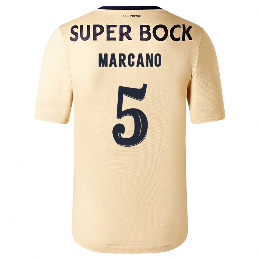 Kinderen Ivan Marcano #5 Beige-Gouden Uitshirt Uittenue 2023/24 T-Shirt