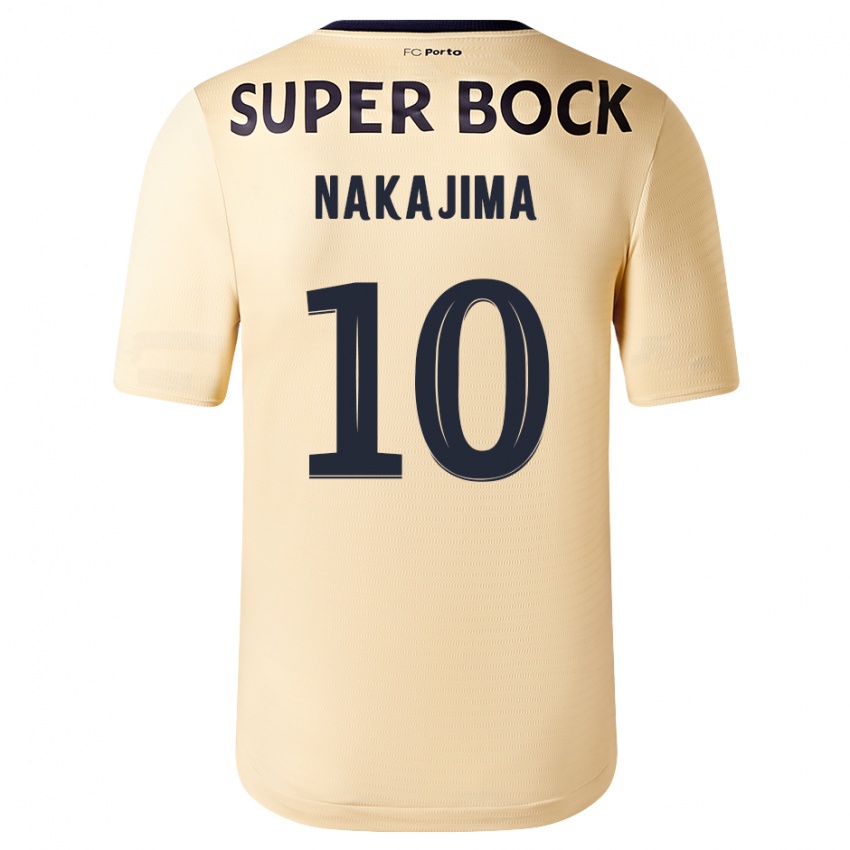 Kinderen Shoya Nakajima #10 Beige-Gouden Uitshirt Uittenue 2023/24 T-Shirt
