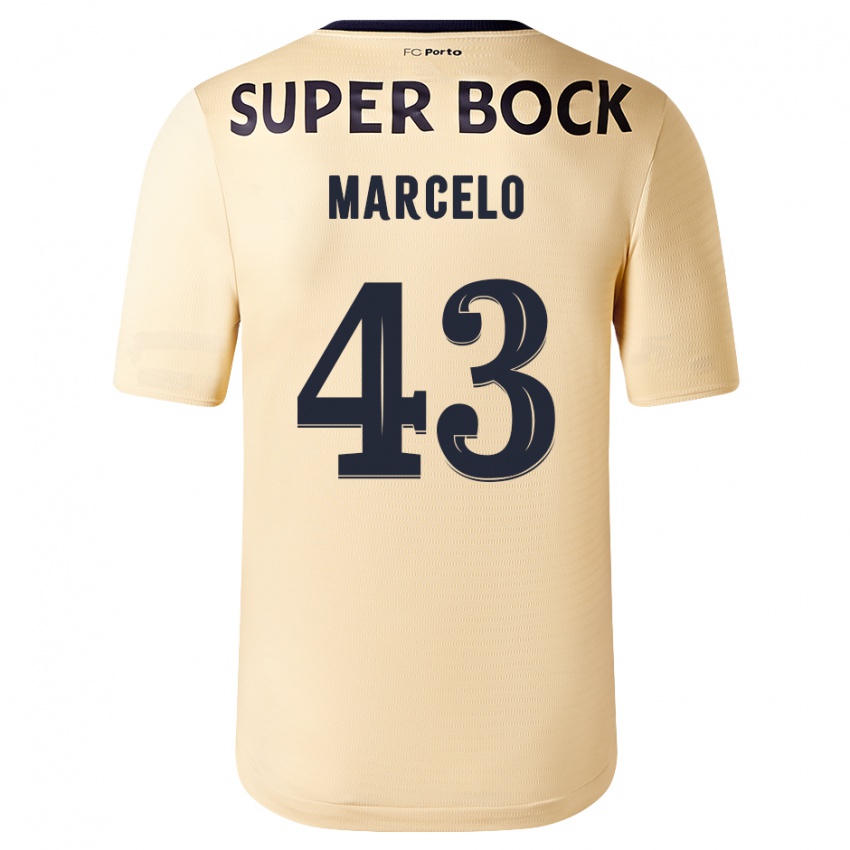 Kinderen Joao Marcelo #43 Beige-Gouden Uitshirt Uittenue 2023/24 T-Shirt