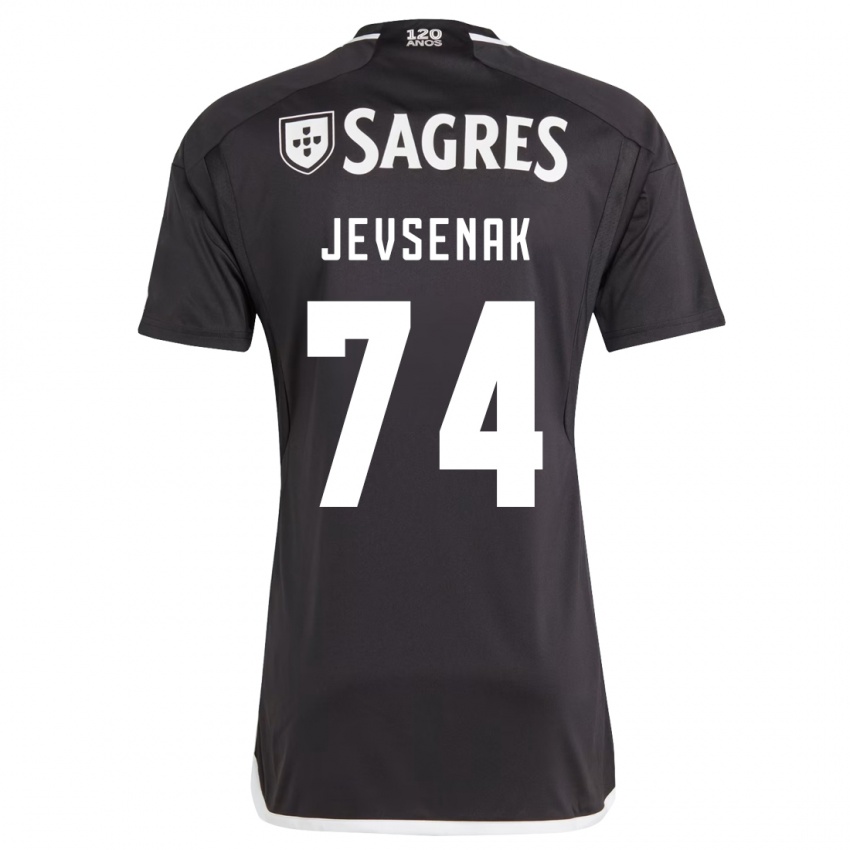 Kinderen Zan Jevsenak #74 Zwart Uitshirt Uittenue 2023/24 T-Shirt