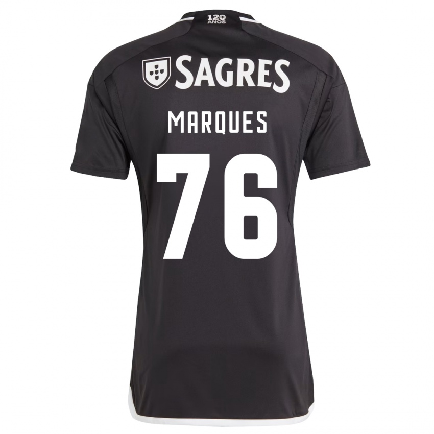 Kinderen Gustavo Marques #76 Zwart Uitshirt Uittenue 2023/24 T-Shirt
