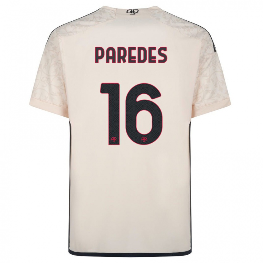 Kinderen Leandro Paredes #16 Gebroken Wit Uitshirt Uittenue 2023/24 T-Shirt