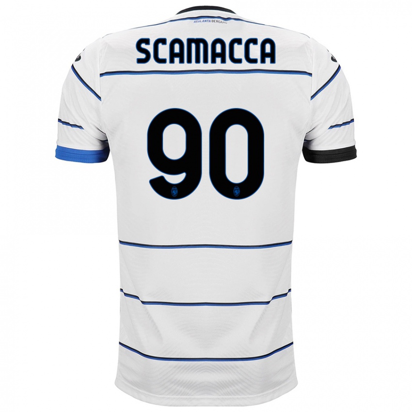 Kinderen Gianluca Scamacca #90 Wit Uitshirt Uittenue 2023/24 T-Shirt