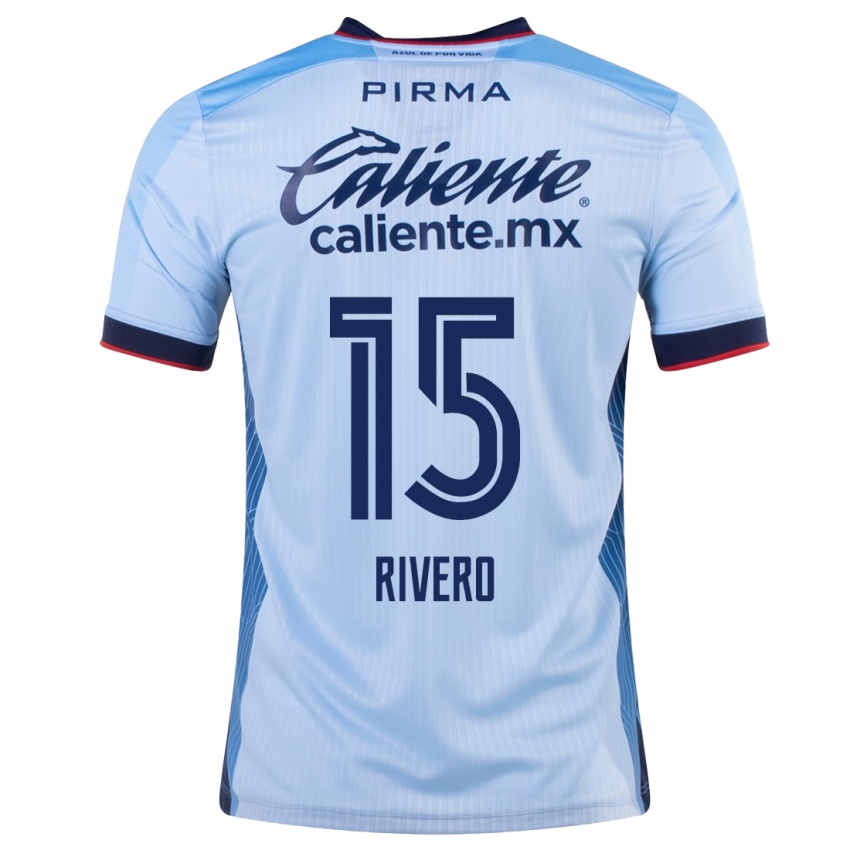 Kinderen Ignacio Rivero #15 Hemelsblauw Uitshirt Uittenue 2023/24 T-Shirt