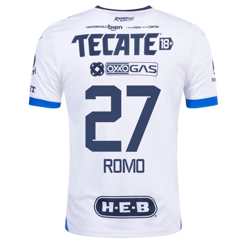 Kinderen Luis Romo #27 Wit Uitshirt Uittenue 2023/24 T-Shirt