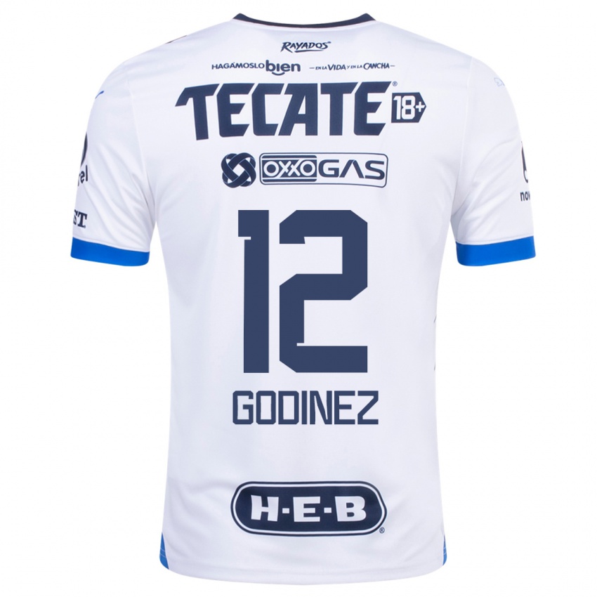 Kinderen Alejandria Godinez #12 Wit Uitshirt Uittenue 2023/24 T-Shirt