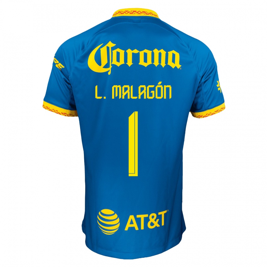 Kinderen Luis Malagón #1 Blauw Uitshirt Uittenue 2023/24 T-Shirt