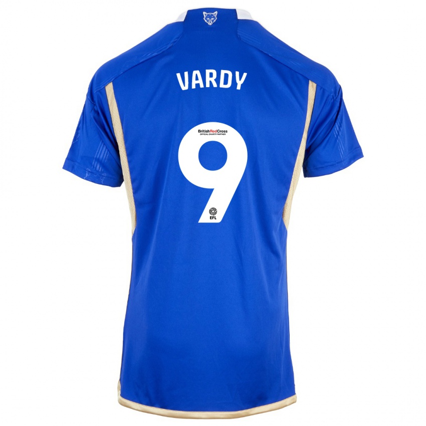 Heren Jamie Vardy #9 Koningsblauw Thuisshirt Thuistenue 2023/24 T-Shirt