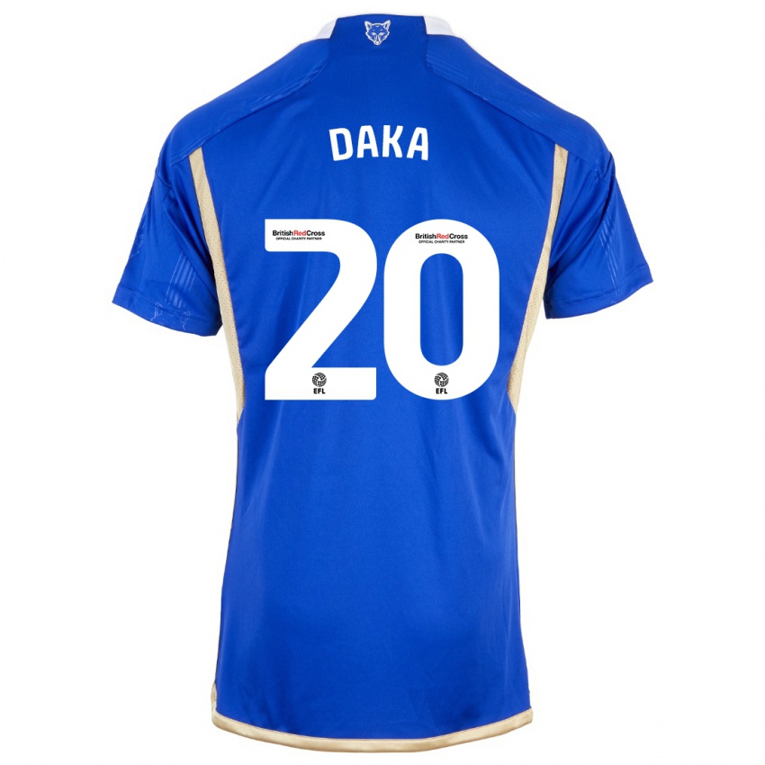 Heren Patson Daka #20 Koningsblauw Thuisshirt Thuistenue 2023/24 T-Shirt