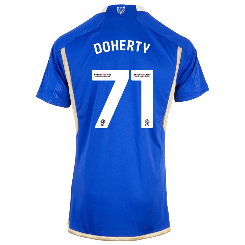 Heren Arlo Doherty #71 Koningsblauw Thuisshirt Thuistenue 2023/24 T-Shirt