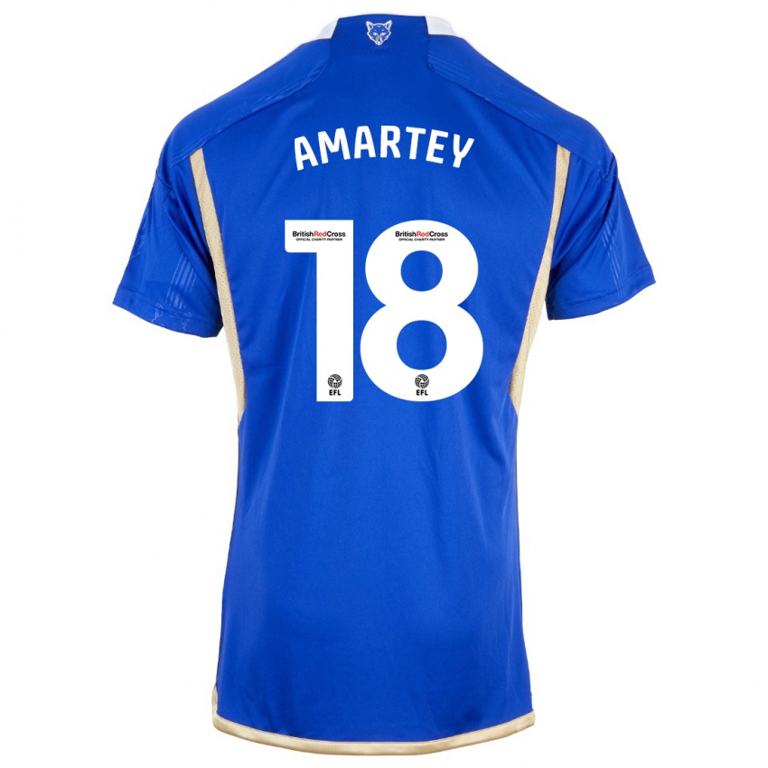 Heren Daniel Amartey #18 Koningsblauw Thuisshirt Thuistenue 2023/24 T-Shirt