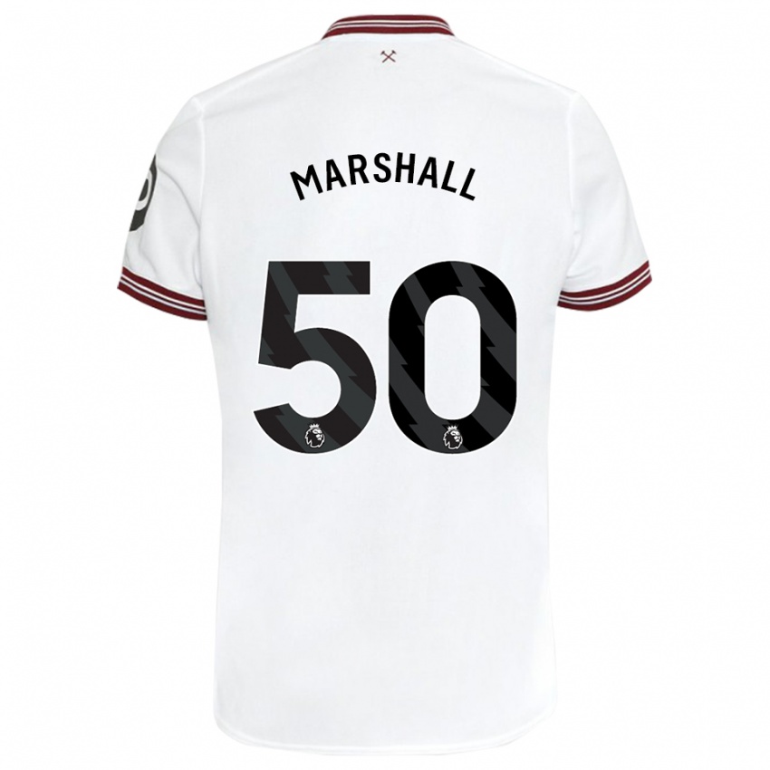 Heren Callum Marshall #50 Wit Uitshirt Uittenue 2023/24 T-Shirt