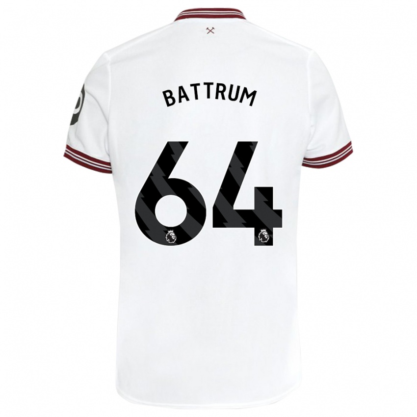 Heren Ryan Battrum #64 Wit Uitshirt Uittenue 2023/24 T-Shirt