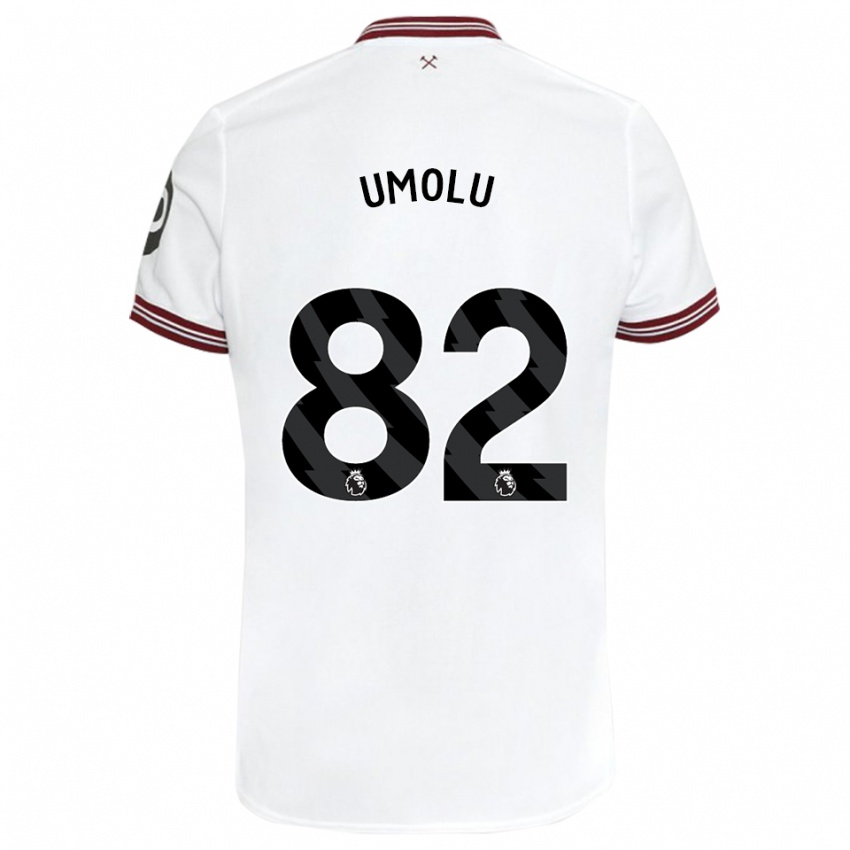 Heren Jemiah Umolu #82 Wit Uitshirt Uittenue 2023/24 T-Shirt