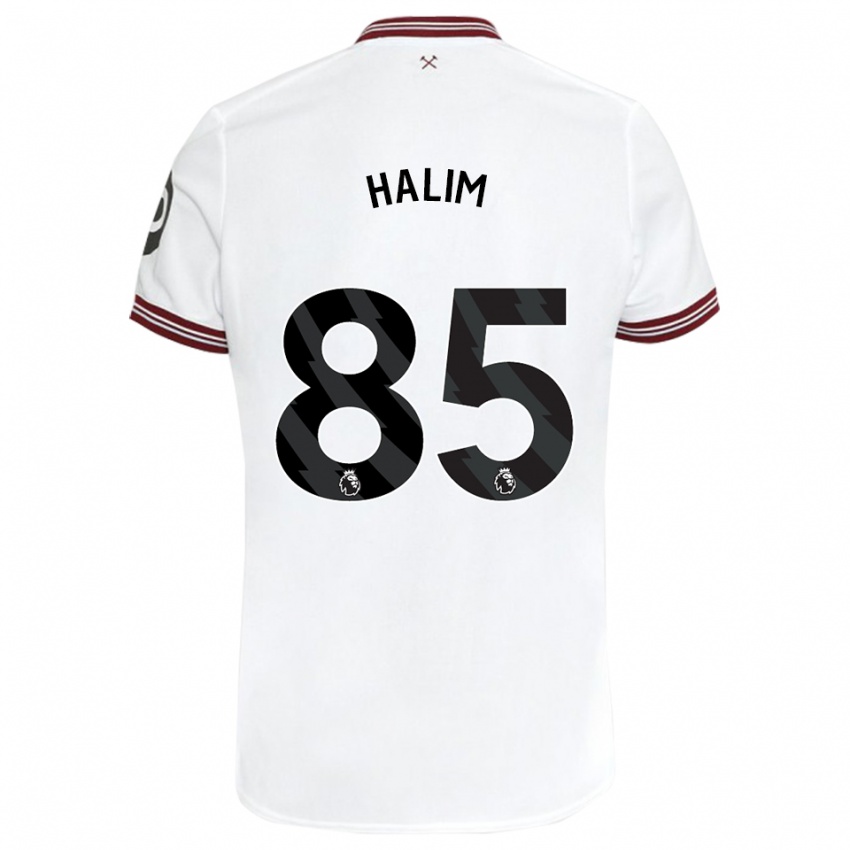 Heren Mehmet Halim #85 Wit Uitshirt Uittenue 2023/24 T-Shirt