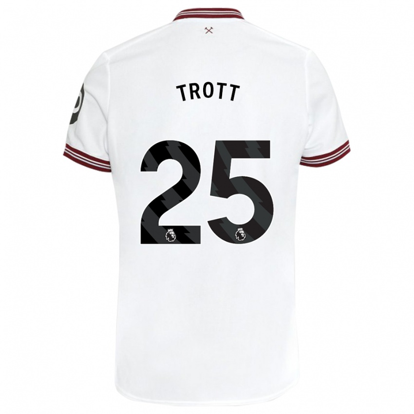 Heren Nathan Trott #25 Wit Uitshirt Uittenue 2023/24 T-Shirt