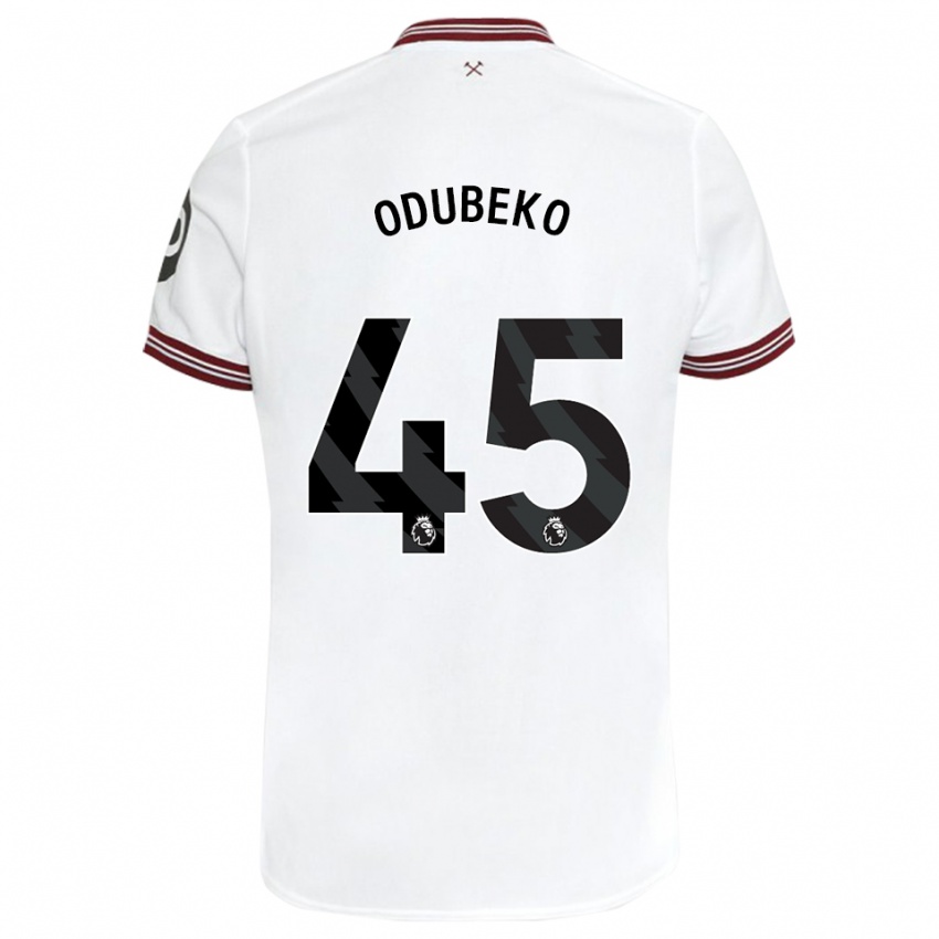Heren Mipo Odubeko #45 Wit Uitshirt Uittenue 2023/24 T-Shirt