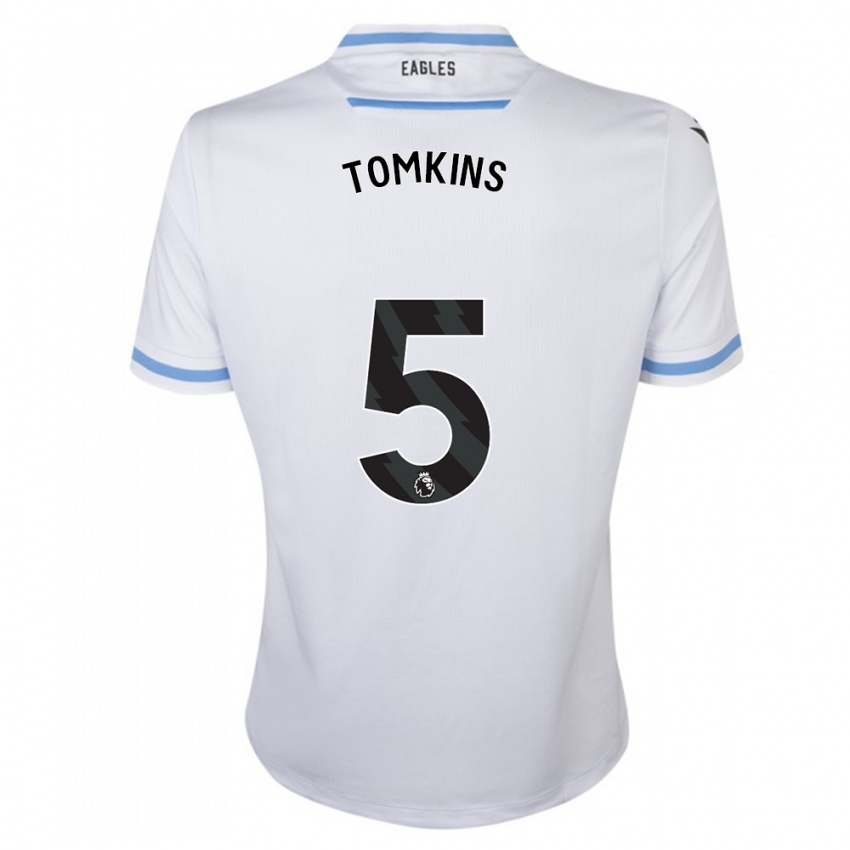 Heren James Tomkins #5 Wit Uitshirt Uittenue 2023/24 T-Shirt