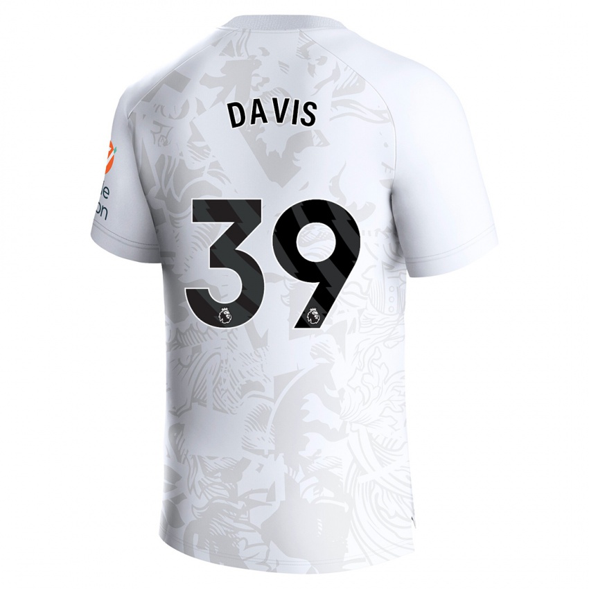 Heren Keinan Davis #39 Wit Uitshirt Uittenue 2023/24 T-Shirt