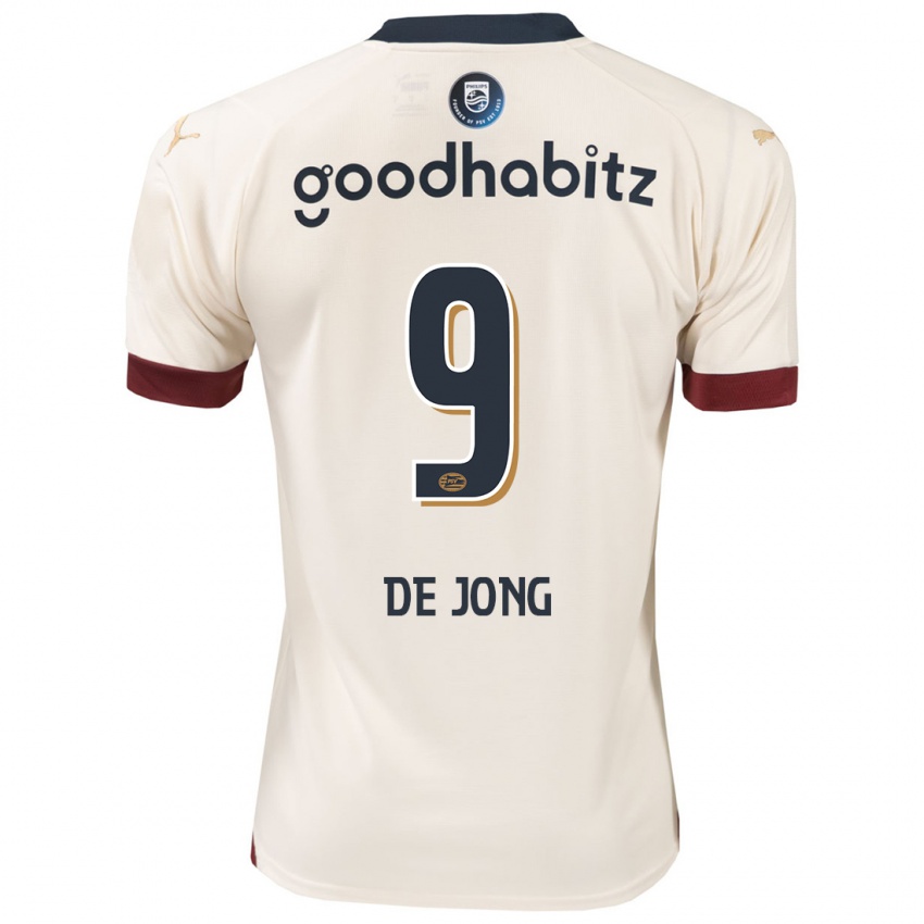 Heren Luuk De Jong #9 Gebroken Wit Uitshirt Uittenue 2023/24 T-Shirt